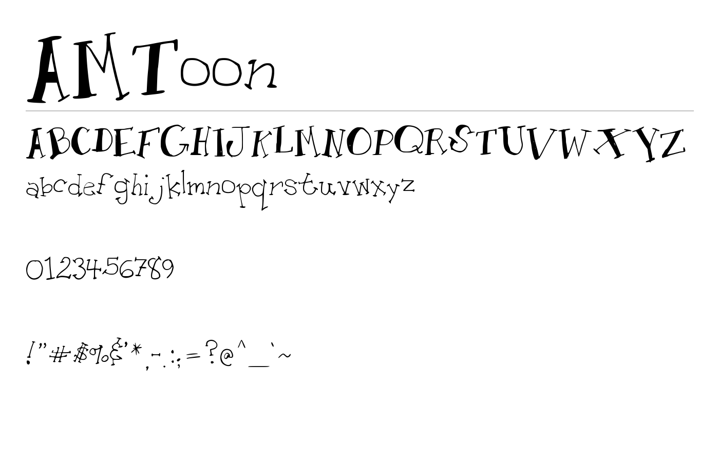 AMToon Font preview