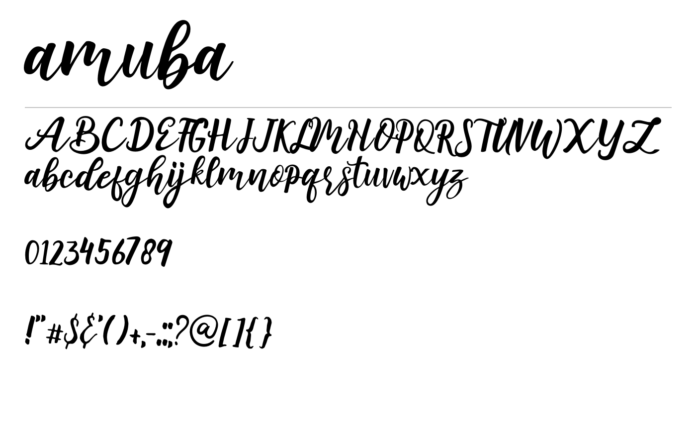 amuba Font preview