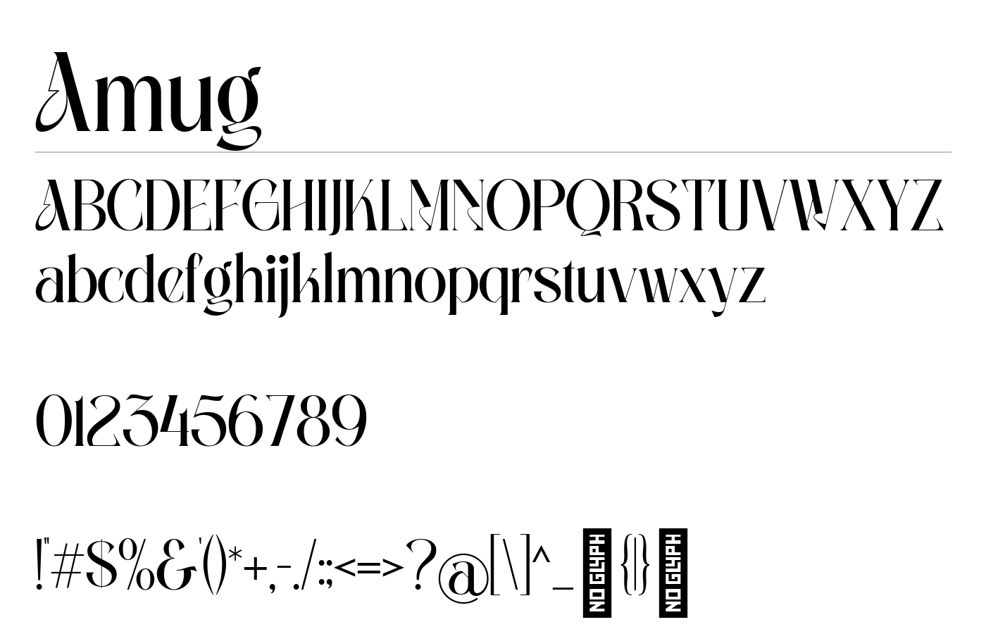 Amug Font preview