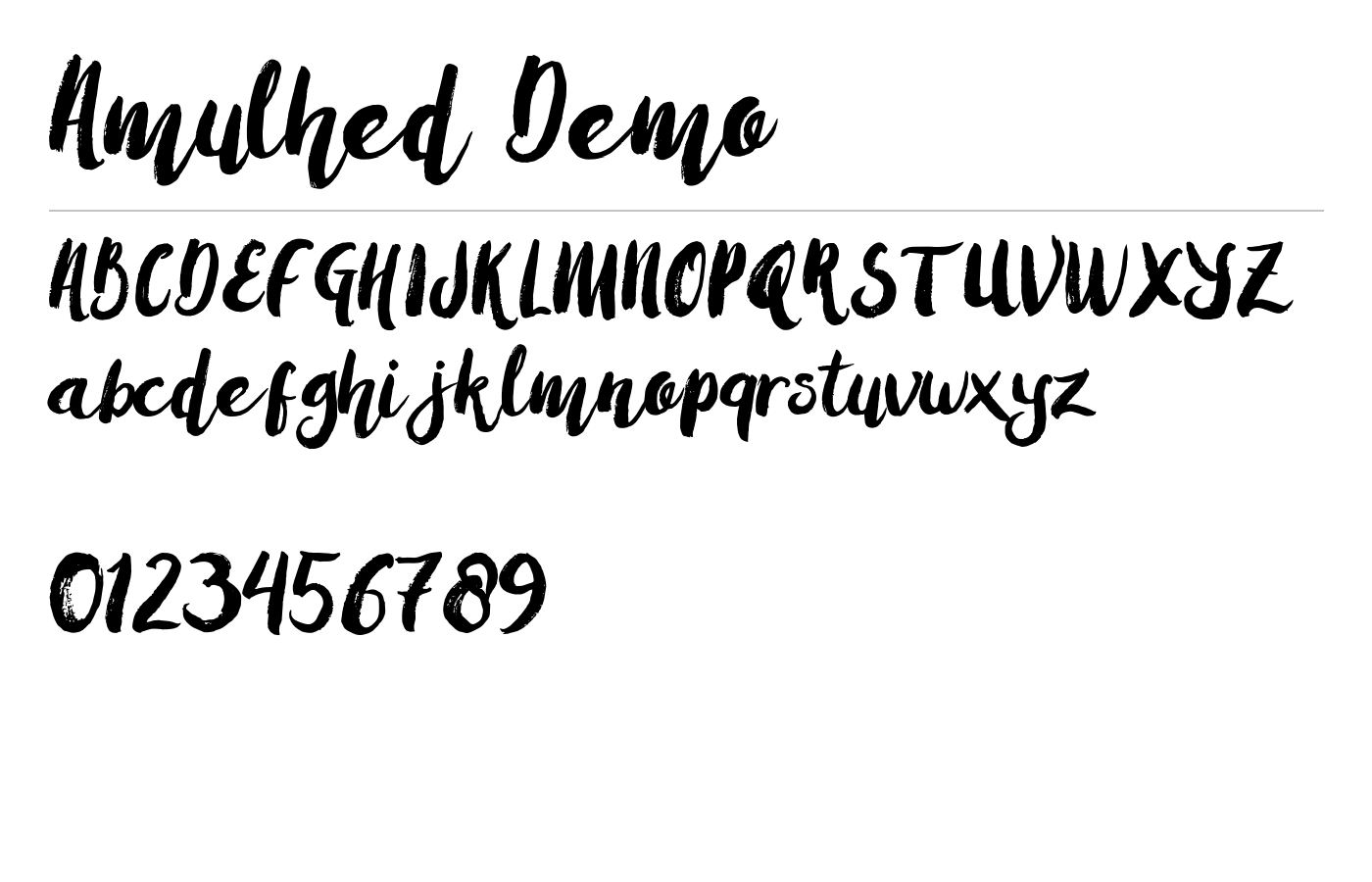 Amulhed Demo Font preview