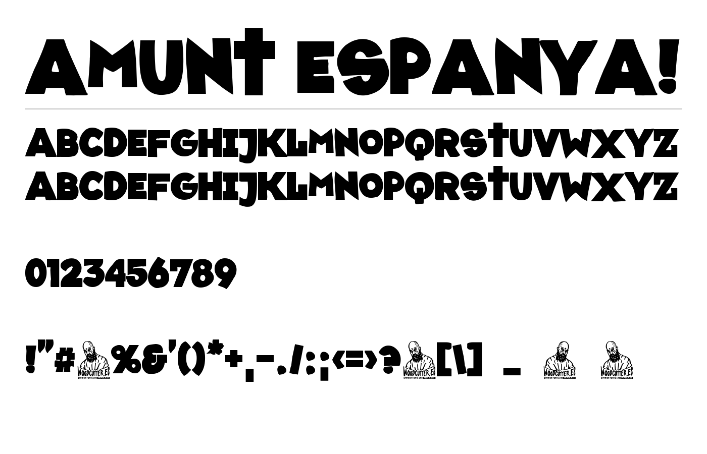 Amunt Espanya! Font preview