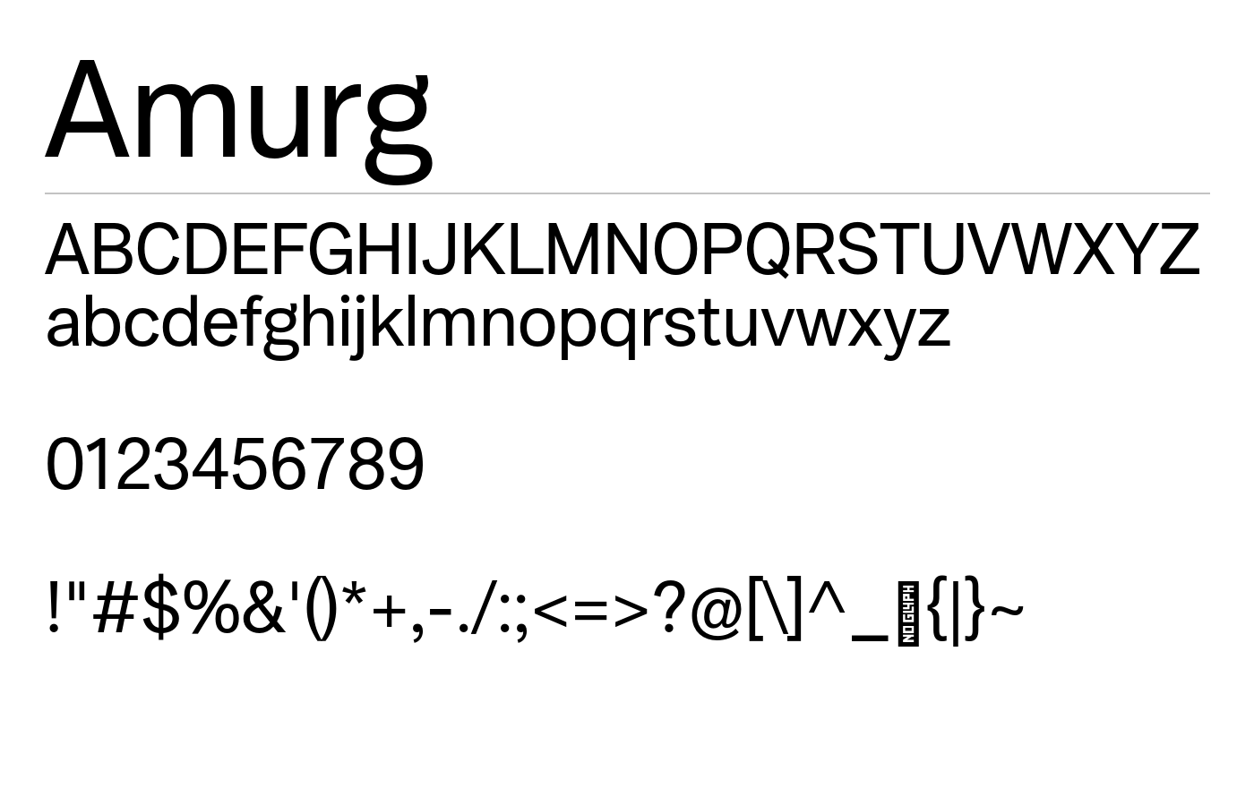 Amurg Font preview