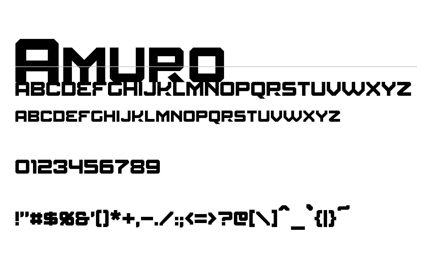 Amuro Font preview