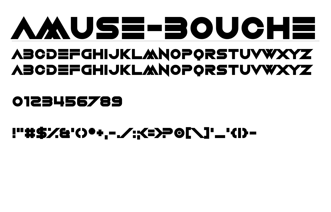 Amuse-Bouche Font preview
