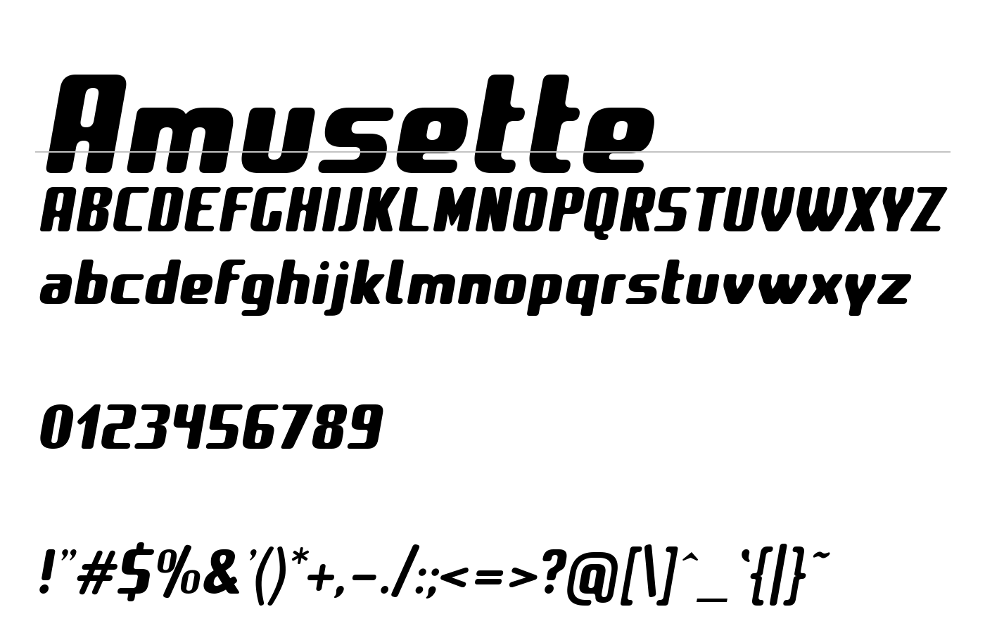 Amusette Font preview