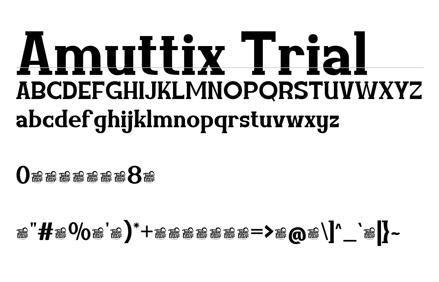Amuttix Trial Font preview