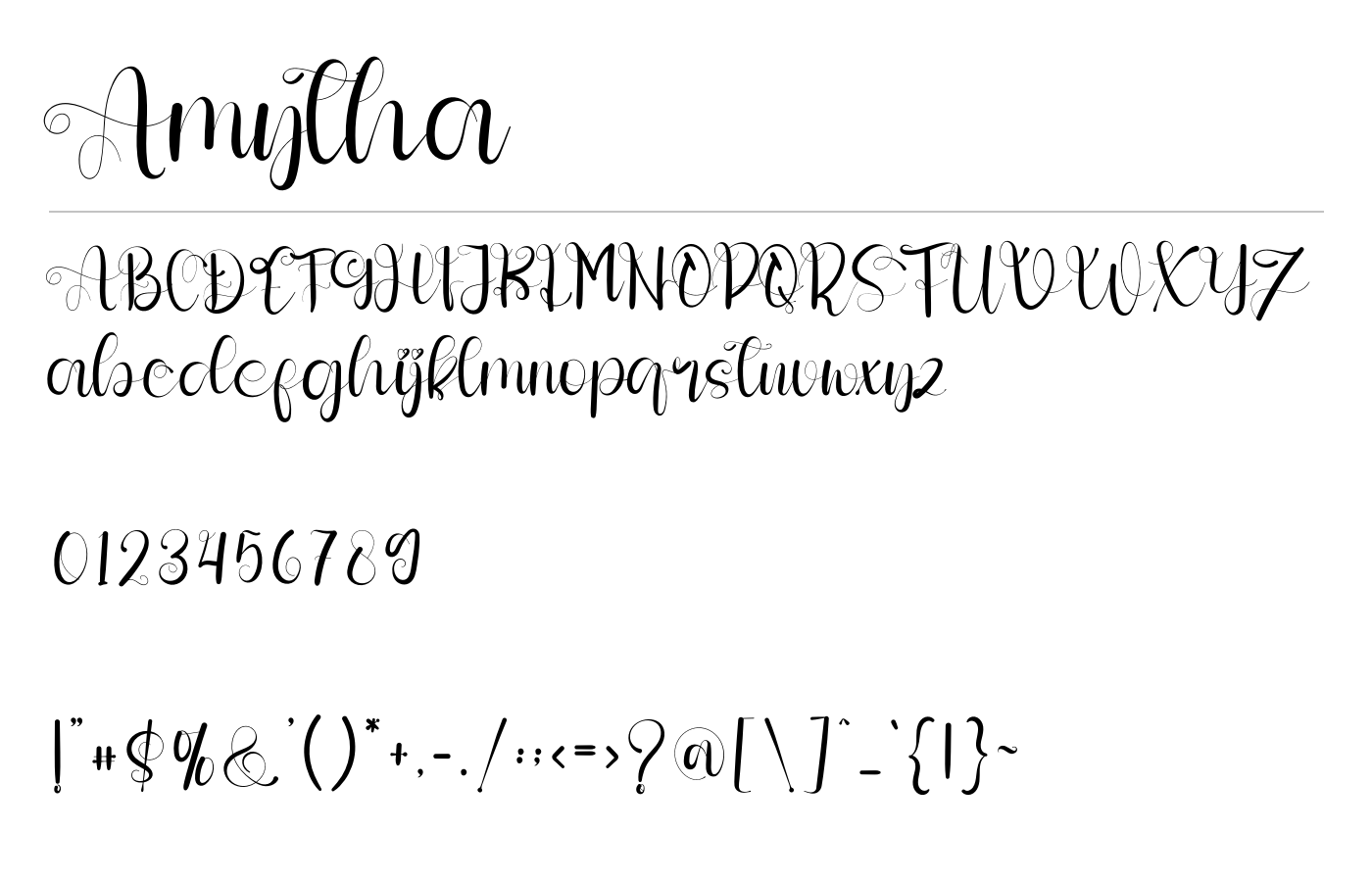 Amytha Font preview