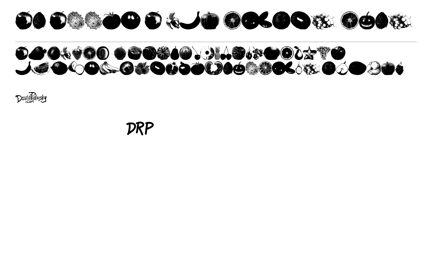 An Apple A Day Fruit Font preview