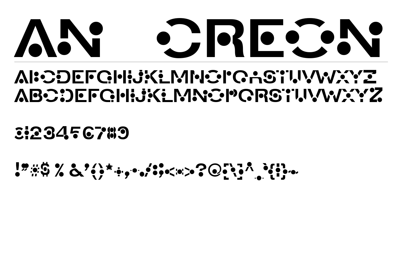 An Creon Font preview