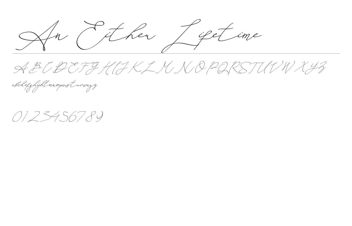 An Either Lifetime Font preview