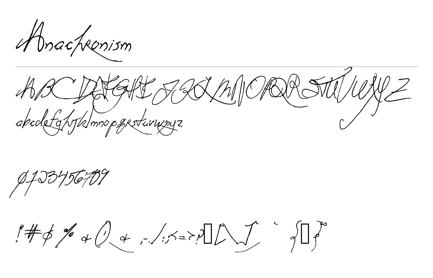 Anachronism Font preview