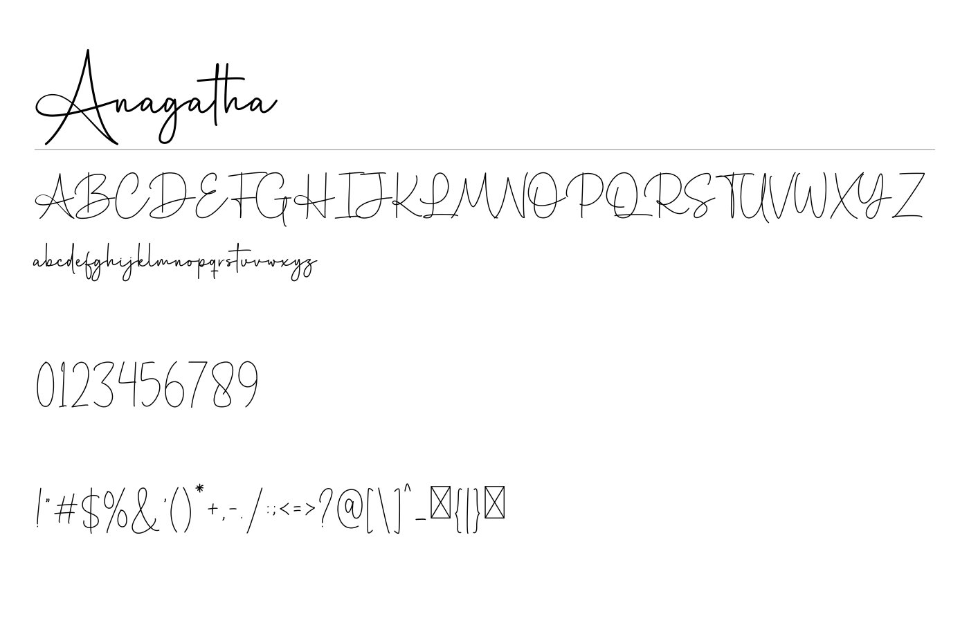 Anagatha Font preview