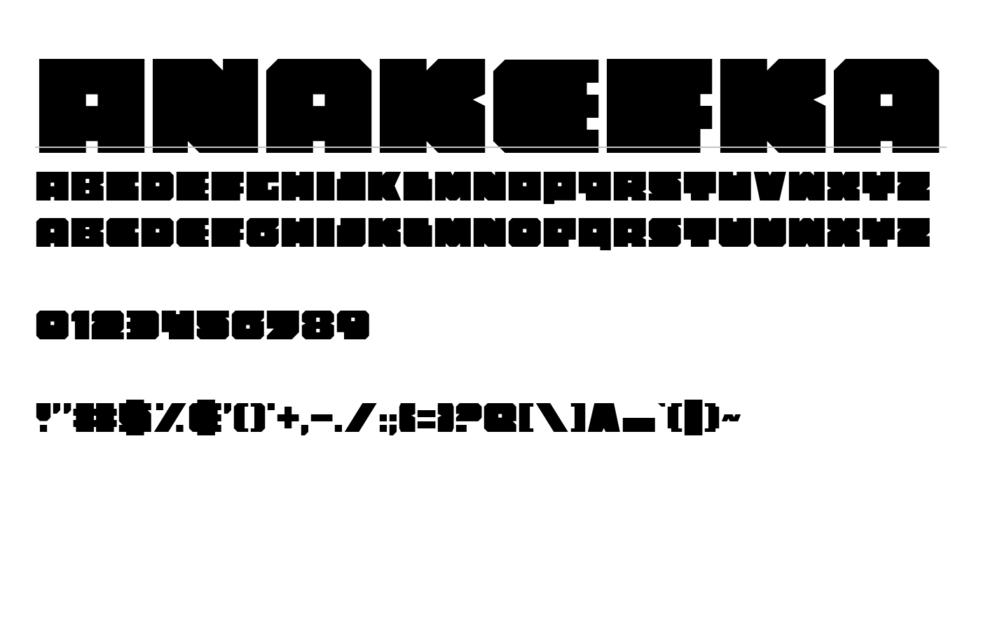 Anakefka Font preview