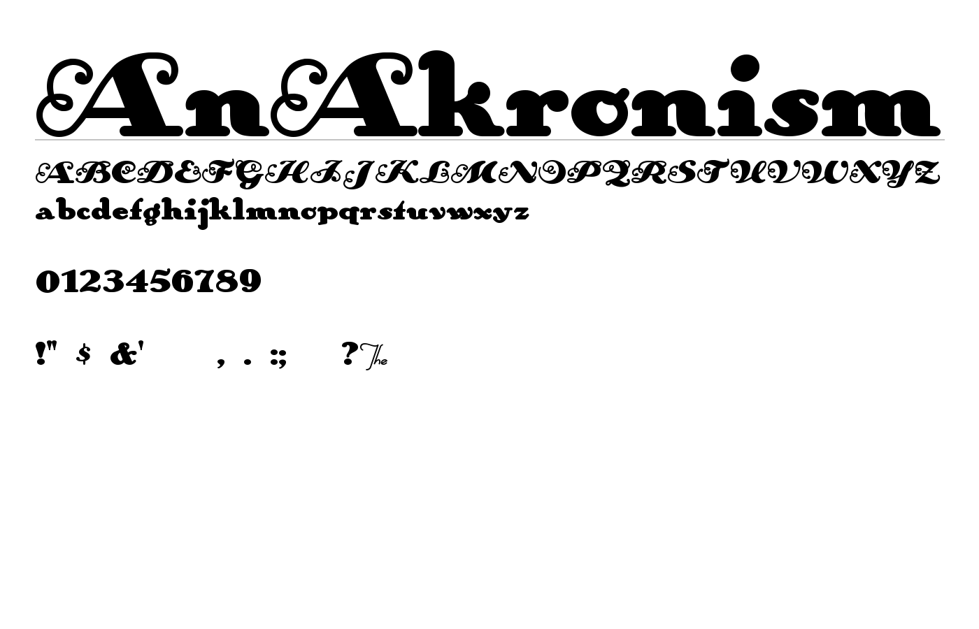 AnAkronism Font preview