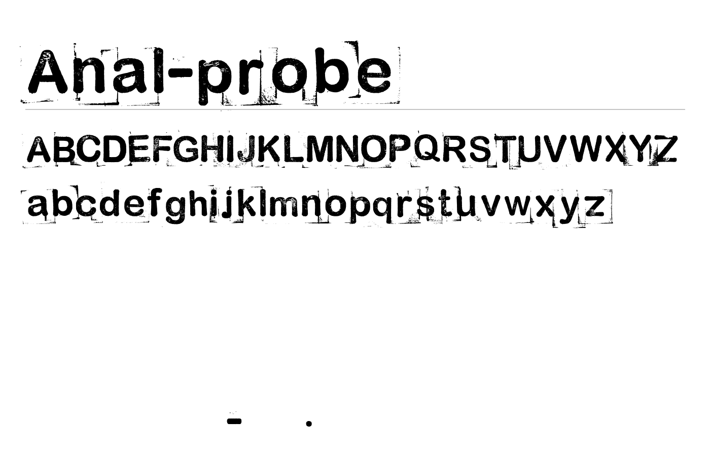 Anal-probe Font preview