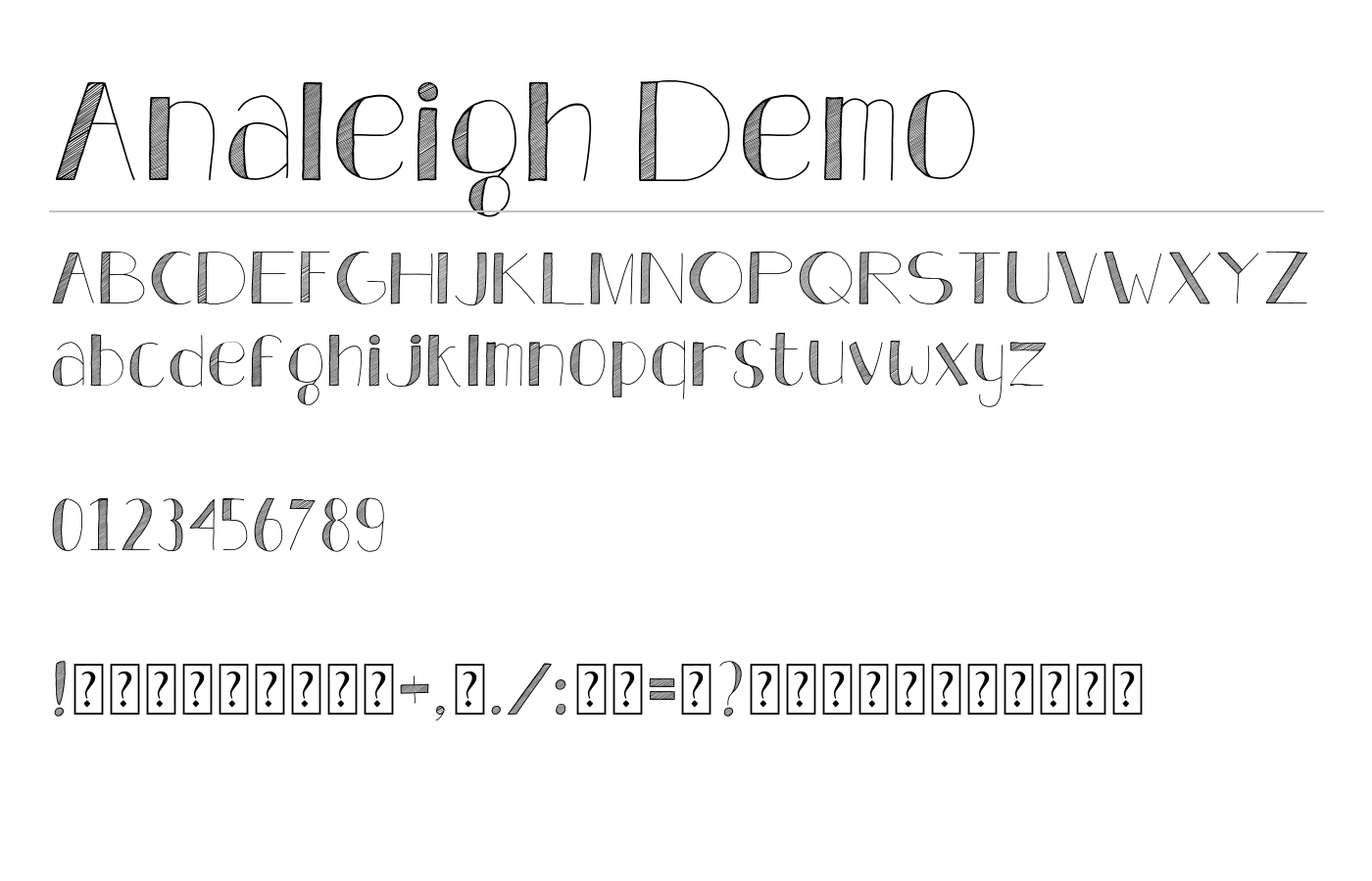 Analeigh Demo Font preview