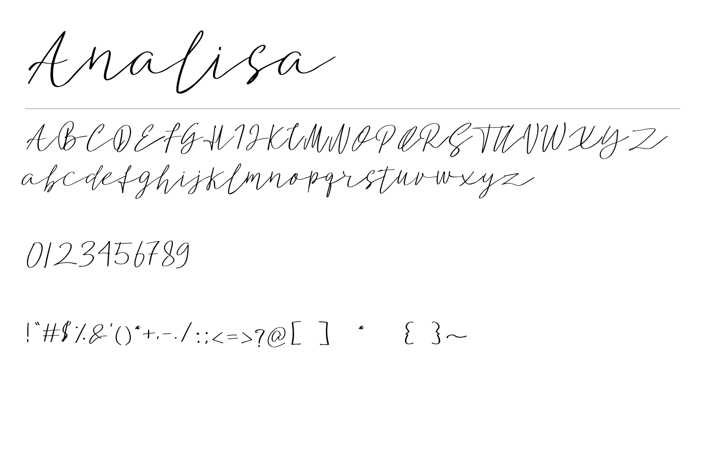 Analisa Font preview