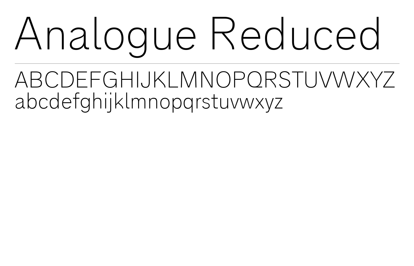 Analogue Reduced Font preview
