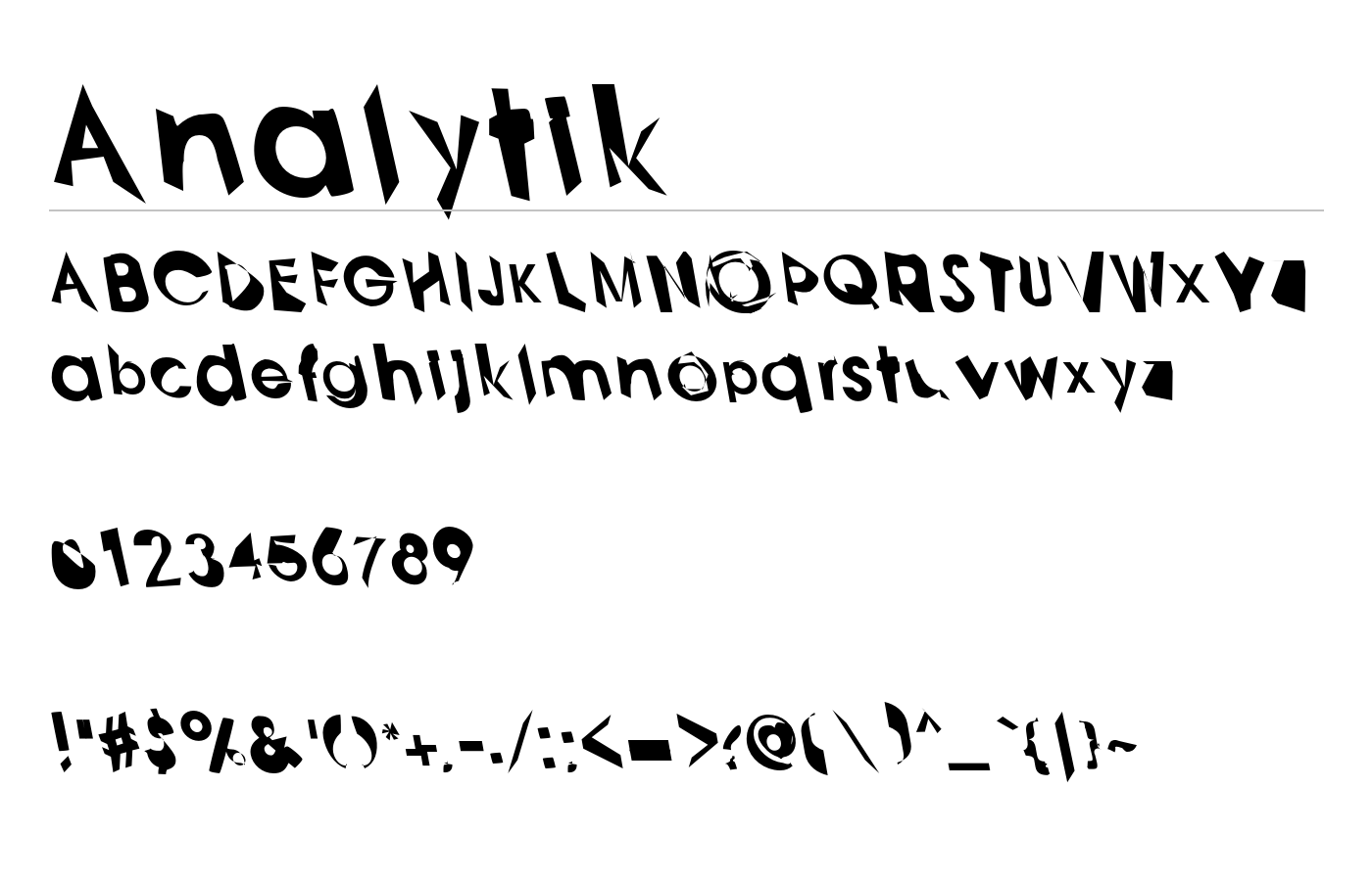 Analytik Font preview