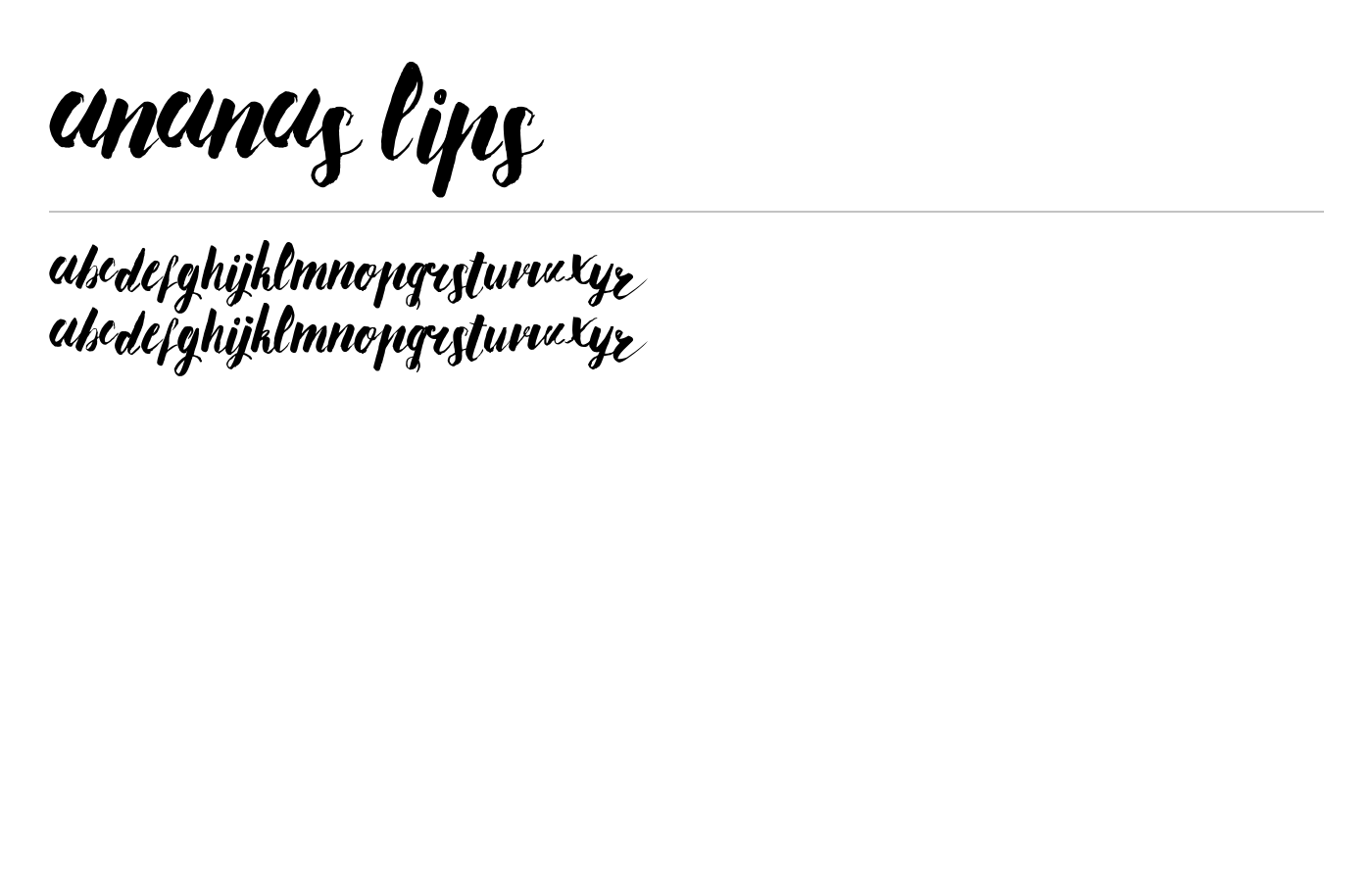 Ananas Lips Font preview