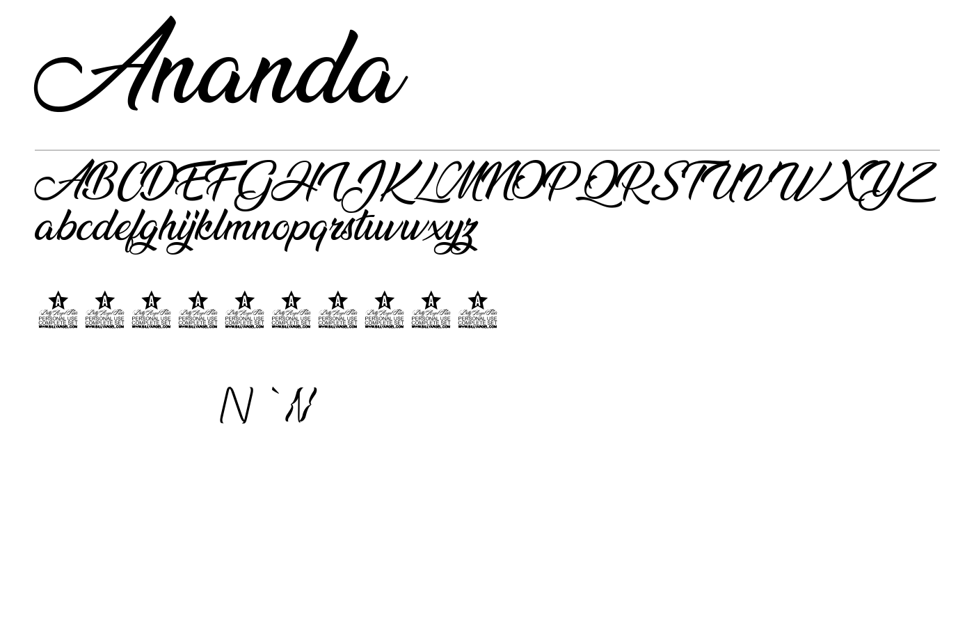 Ananda Font preview