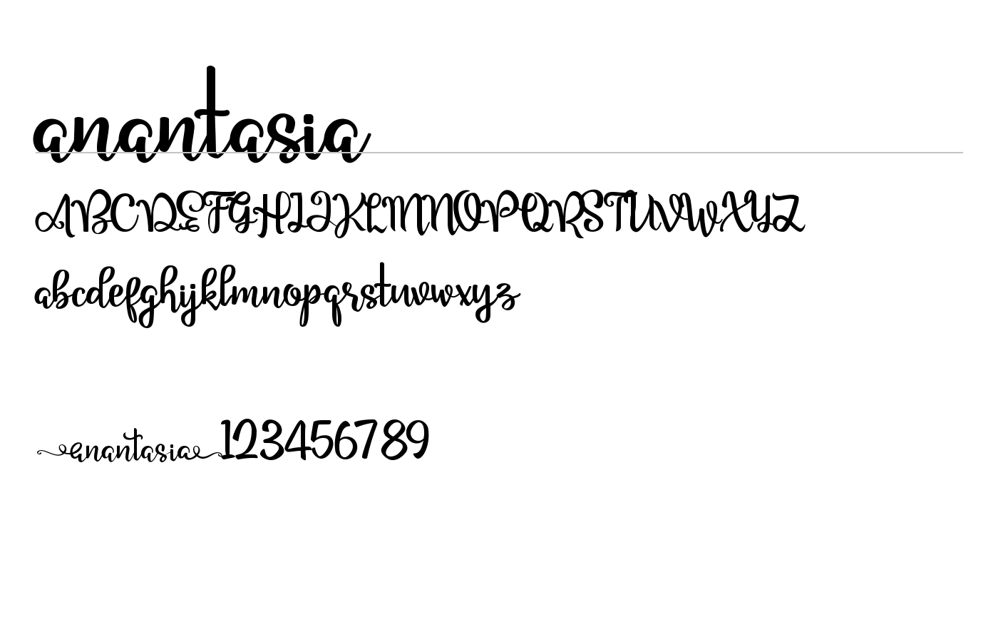 anantasia Font preview