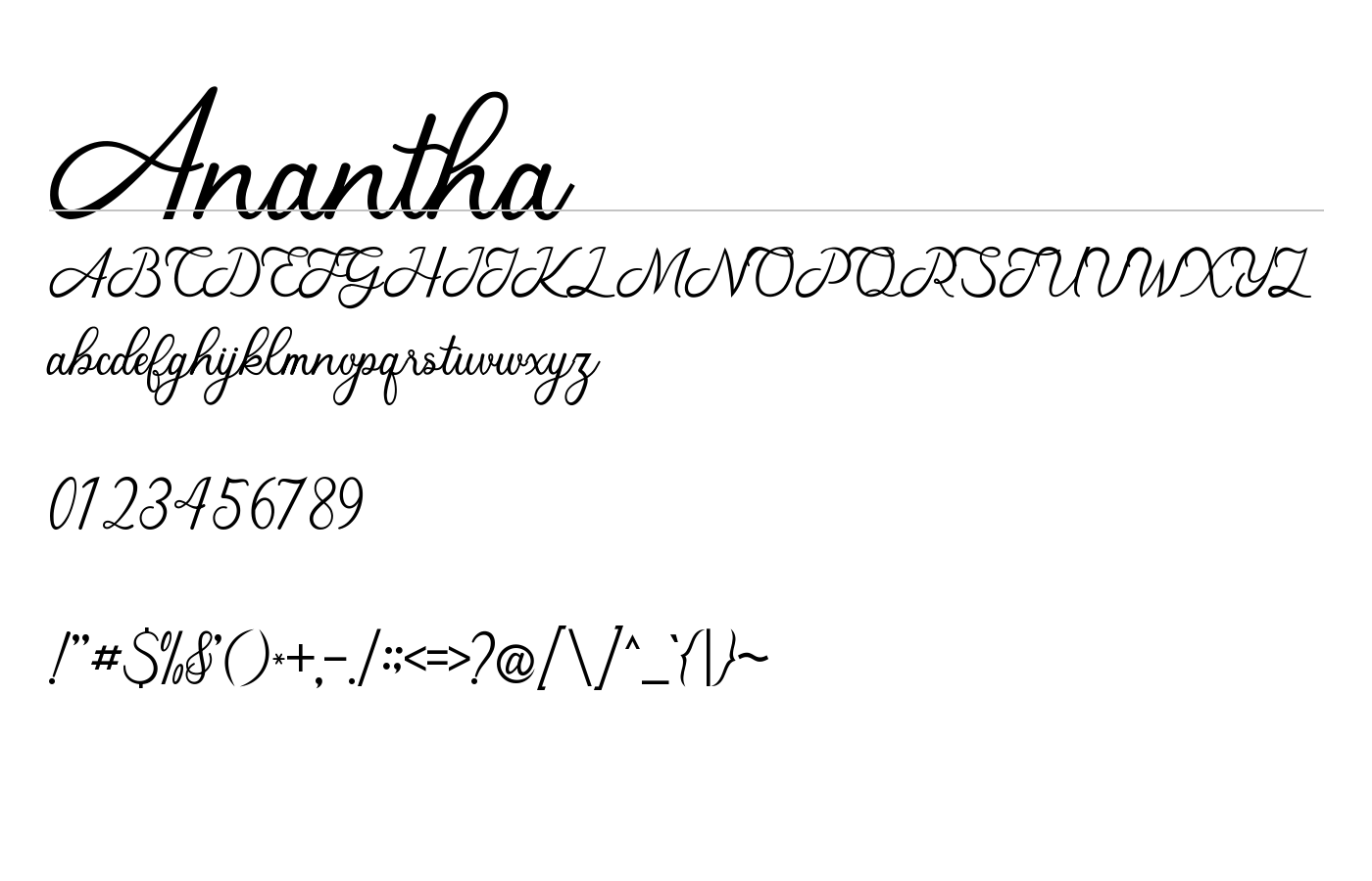 Anantha Font preview