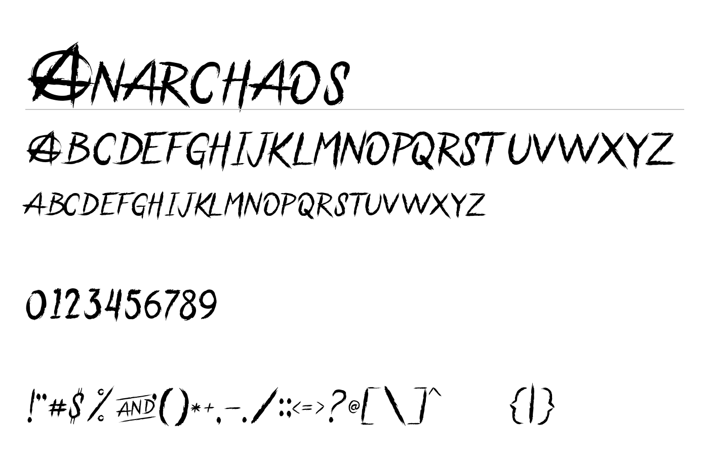 Anarchaos Font preview