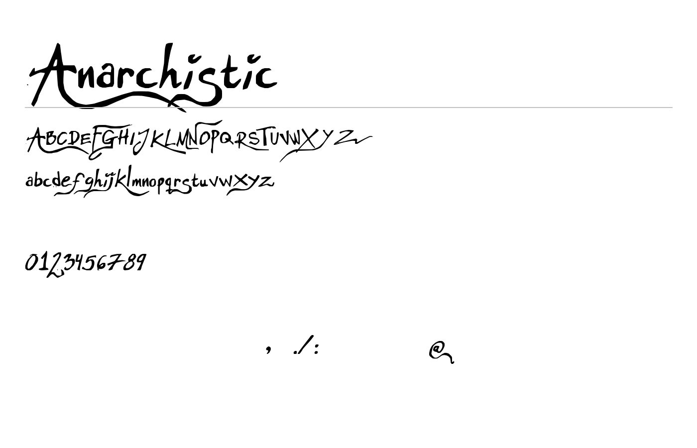 Anarchistic Font preview