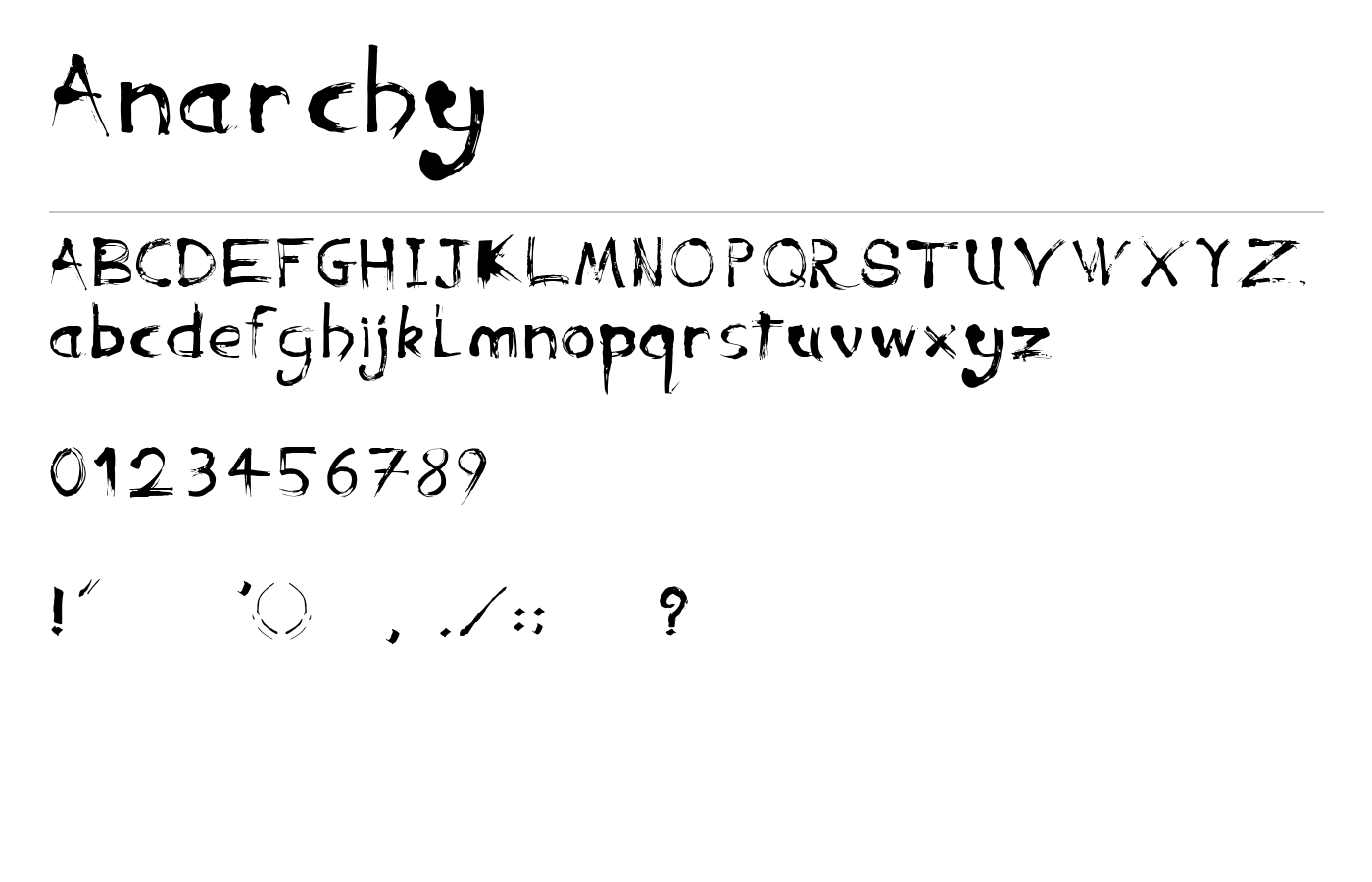 Anarchy Font preview