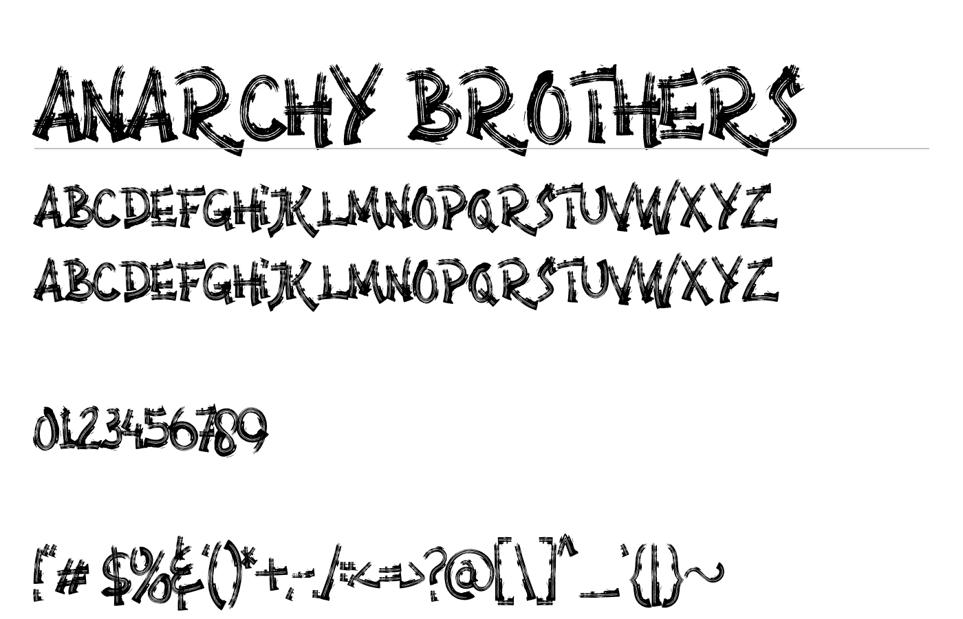 Anarchy Brothers Font preview