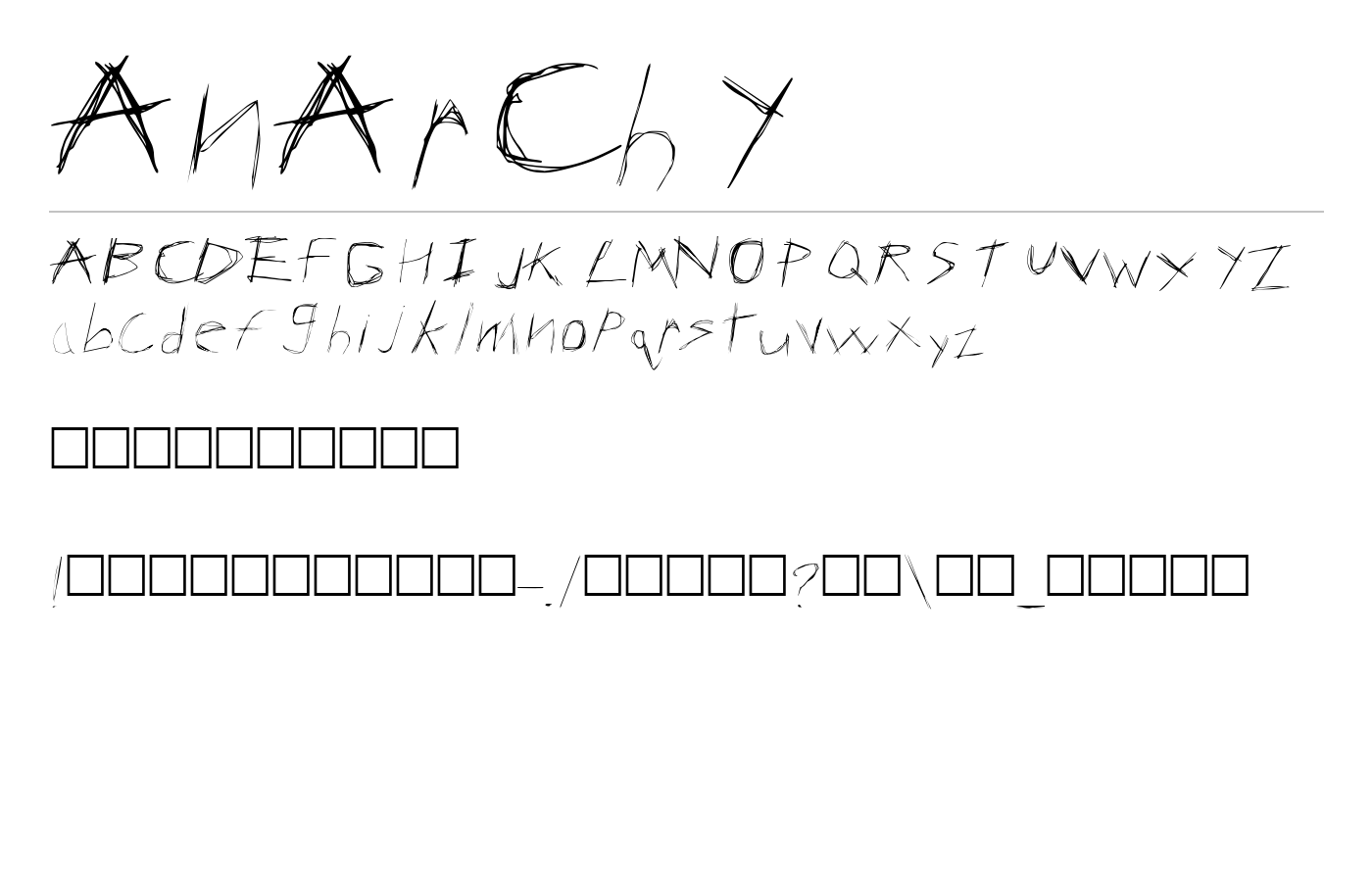 AnArChY Font preview