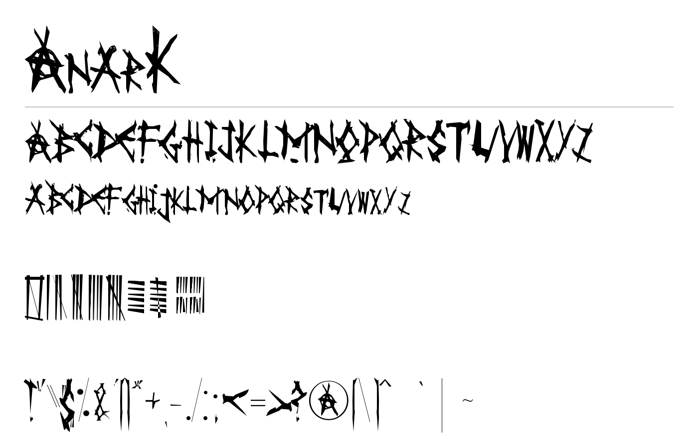 AnarK Font preview