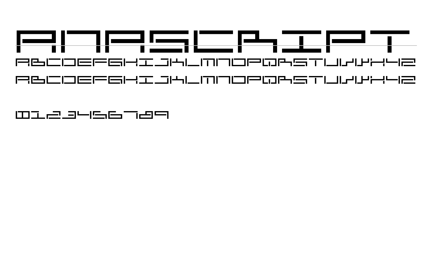 AnaScript Font preview