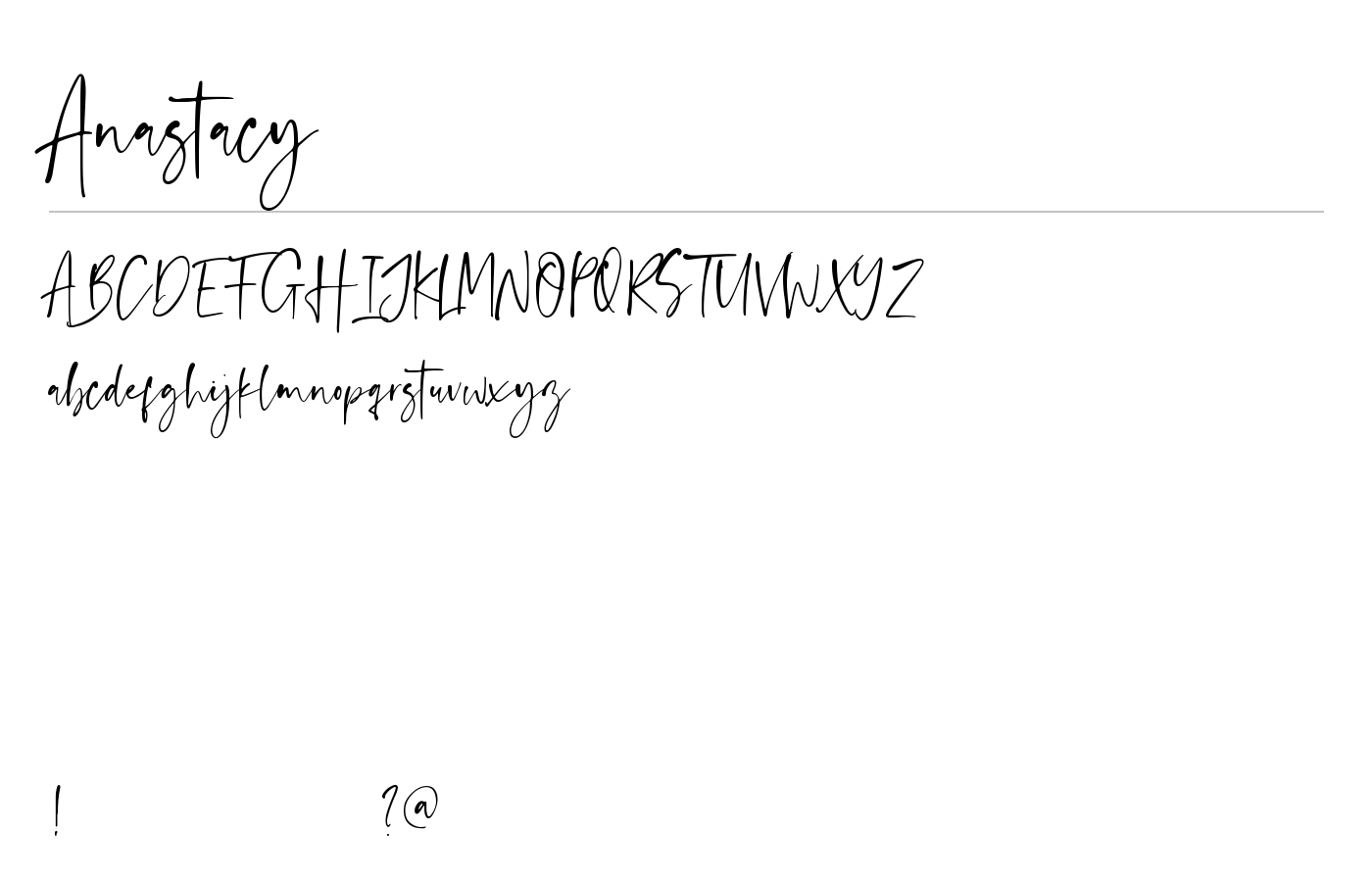 Anastacy Font preview