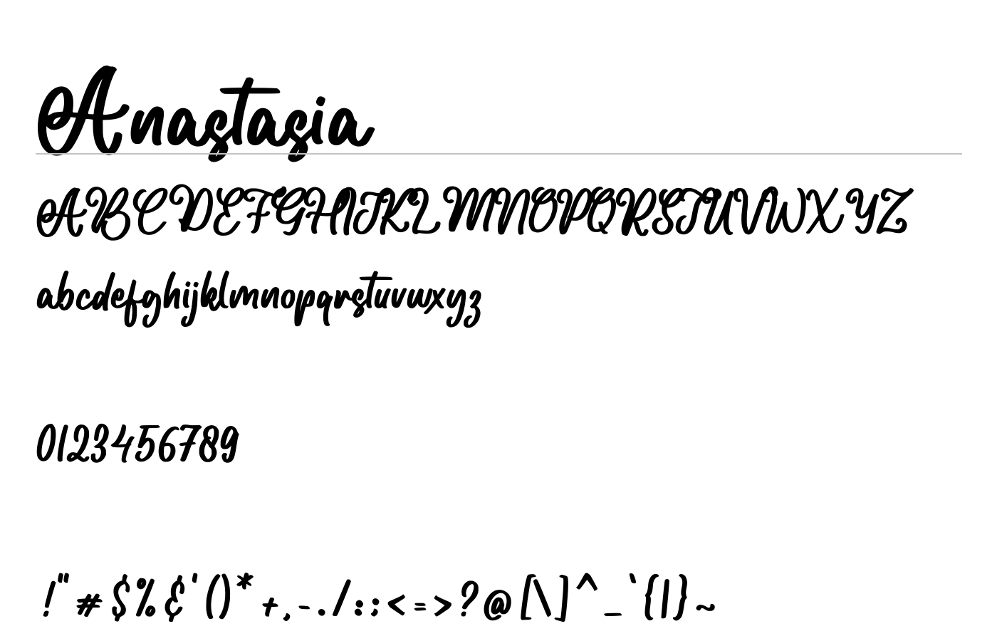 Anastasia Font preview