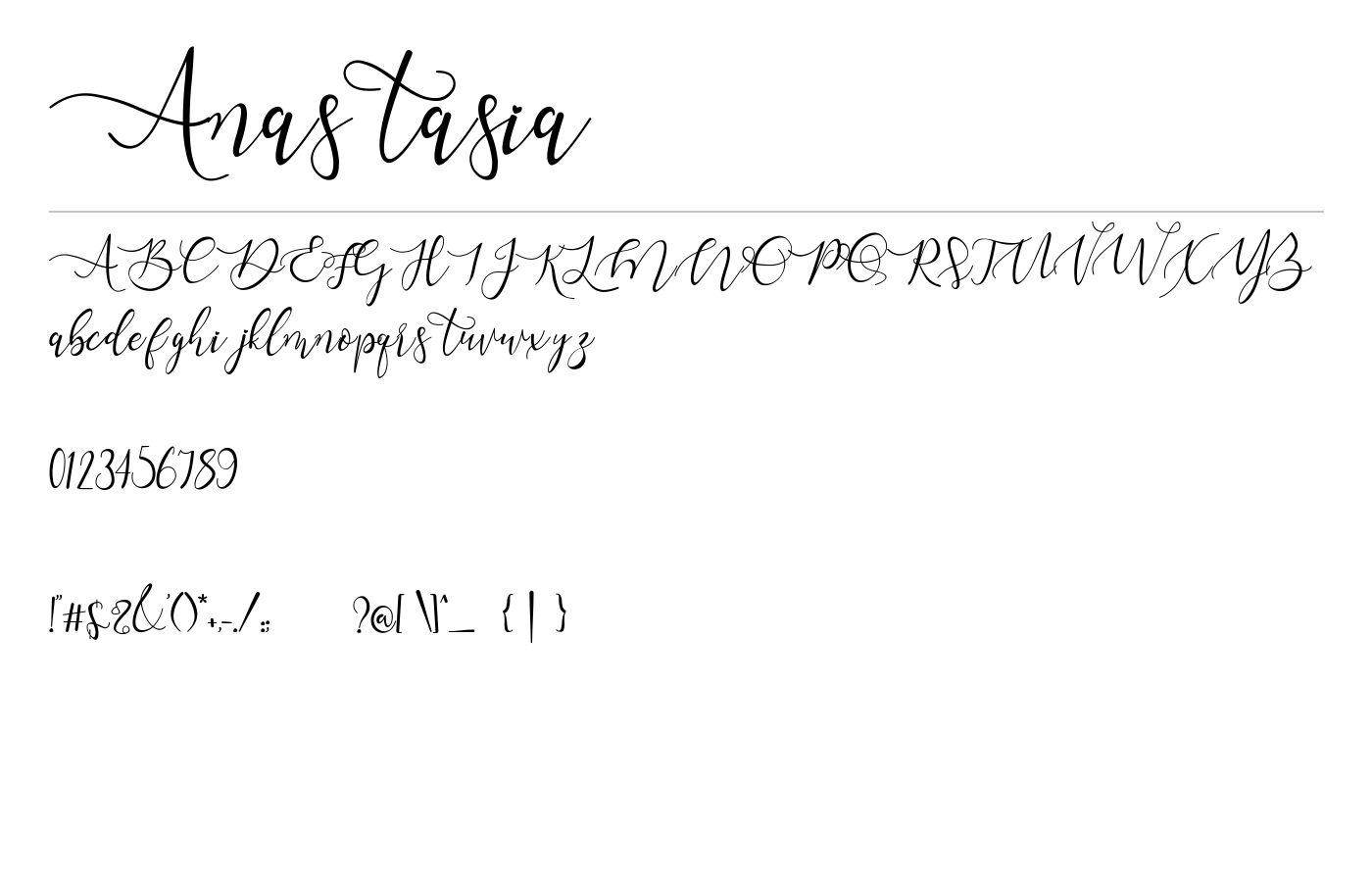 Anastasia Font preview
