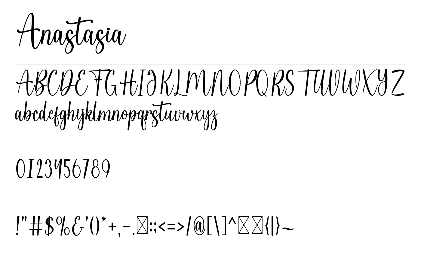 Anastasia Font preview