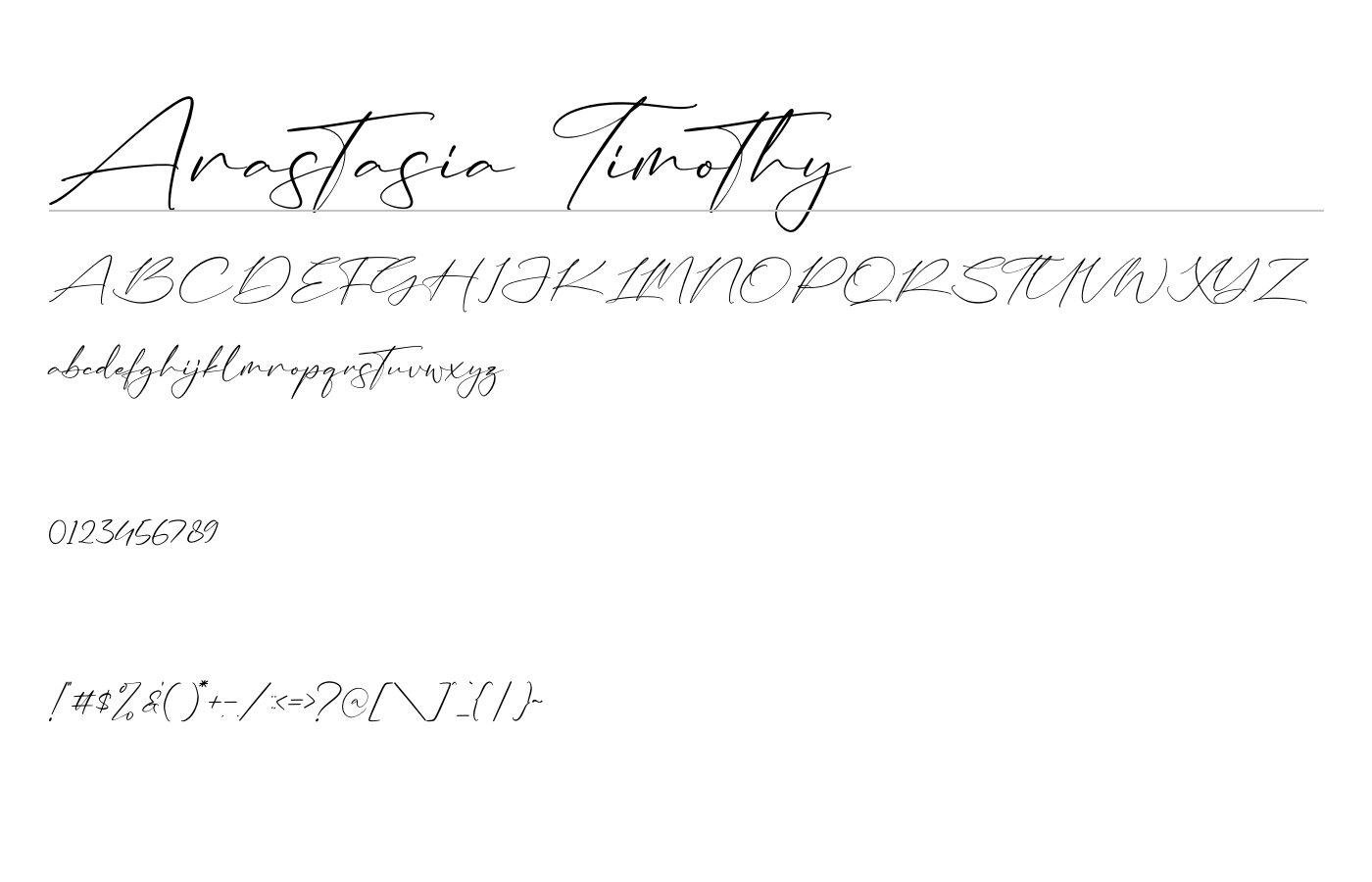 Anastasia Timothy Font preview