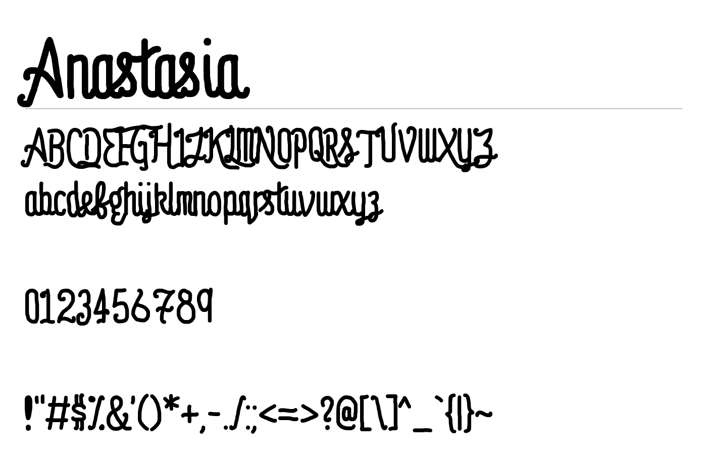 Anastasia Font preview