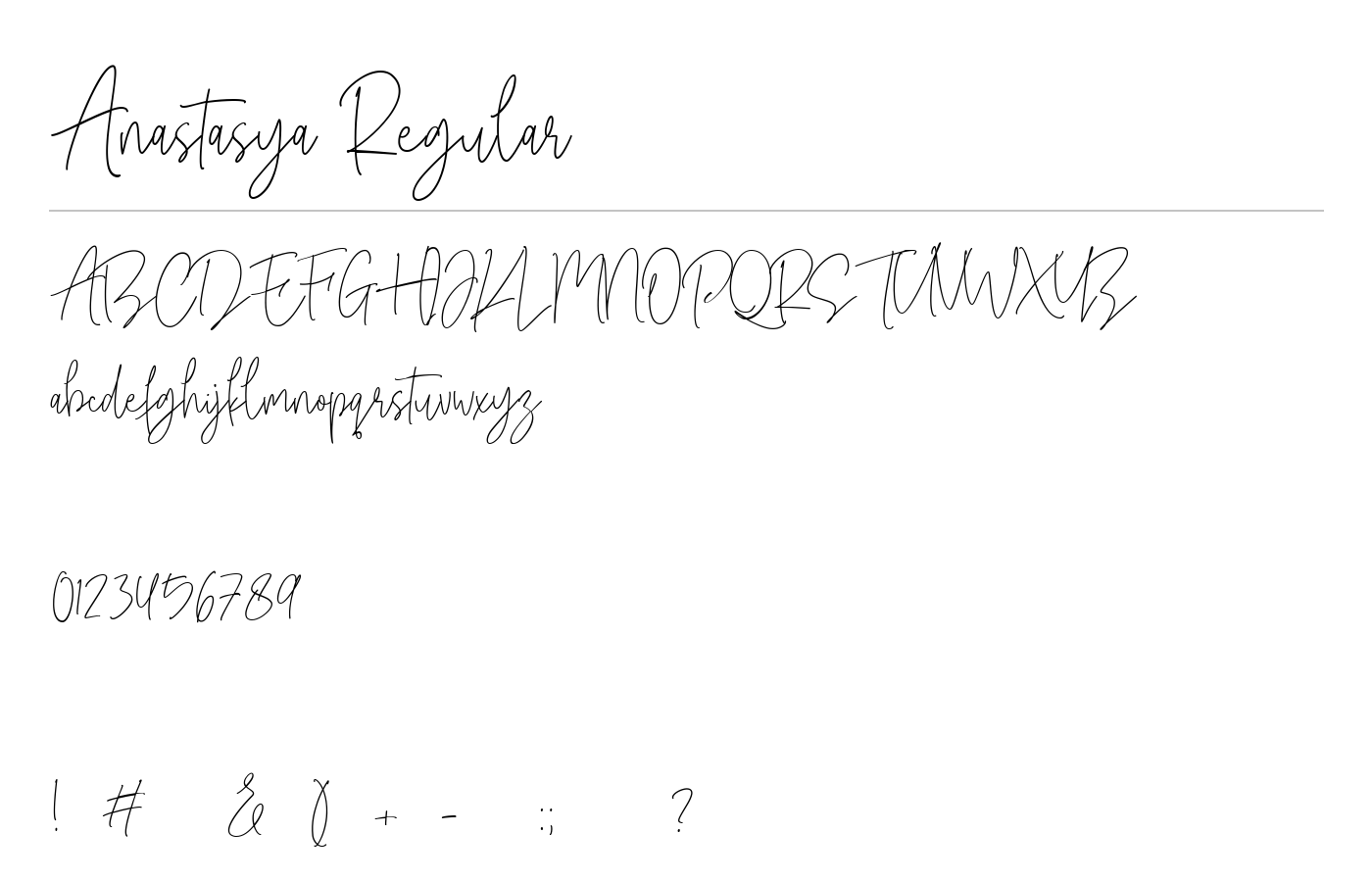 Anastasya Font preview
