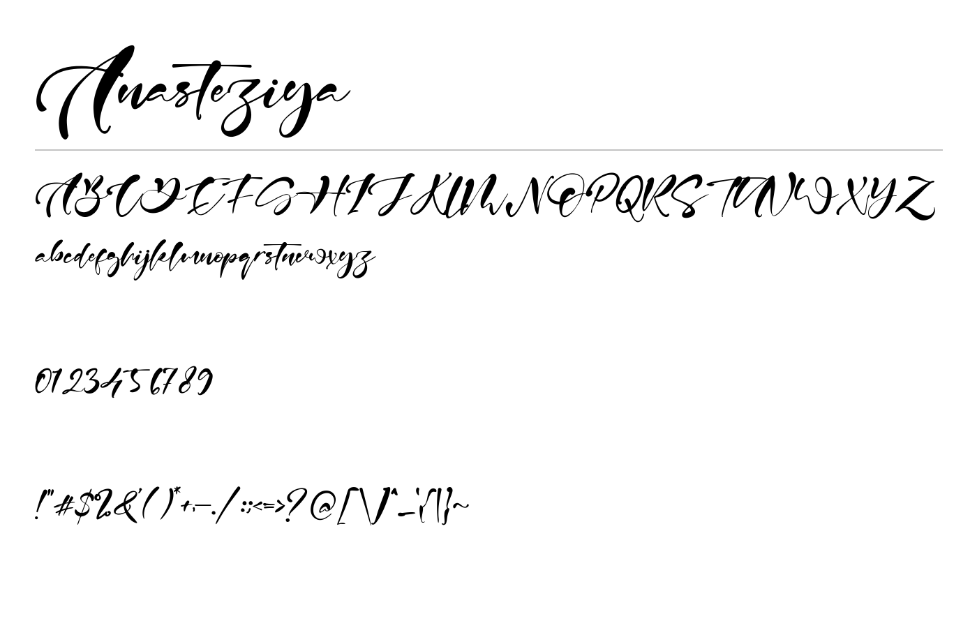 Anasteziya Font preview
