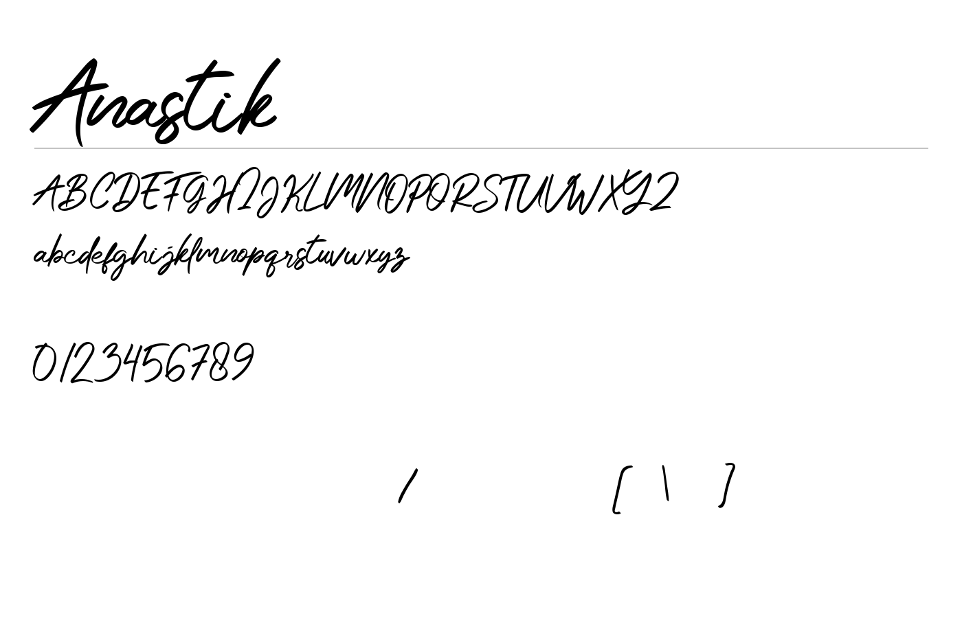 Anastik Font preview