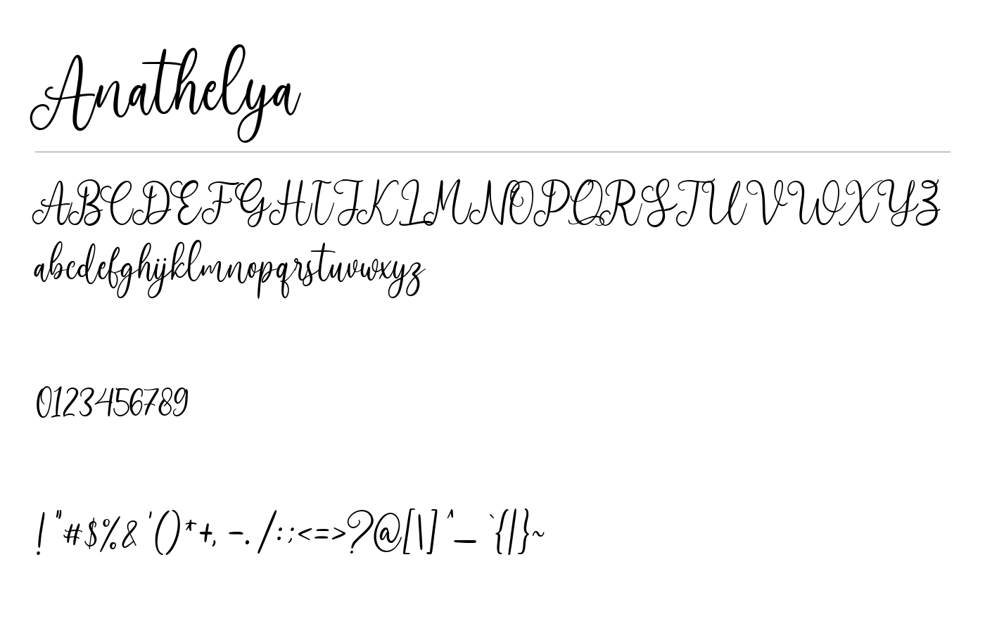 Anathelya Font preview