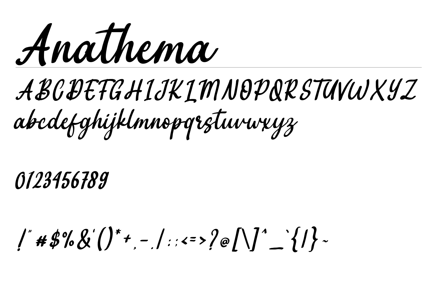 Anathema Font preview