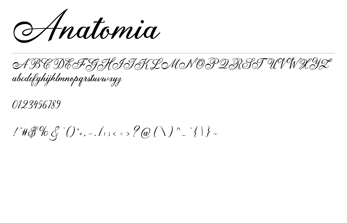 Anatomia Font preview