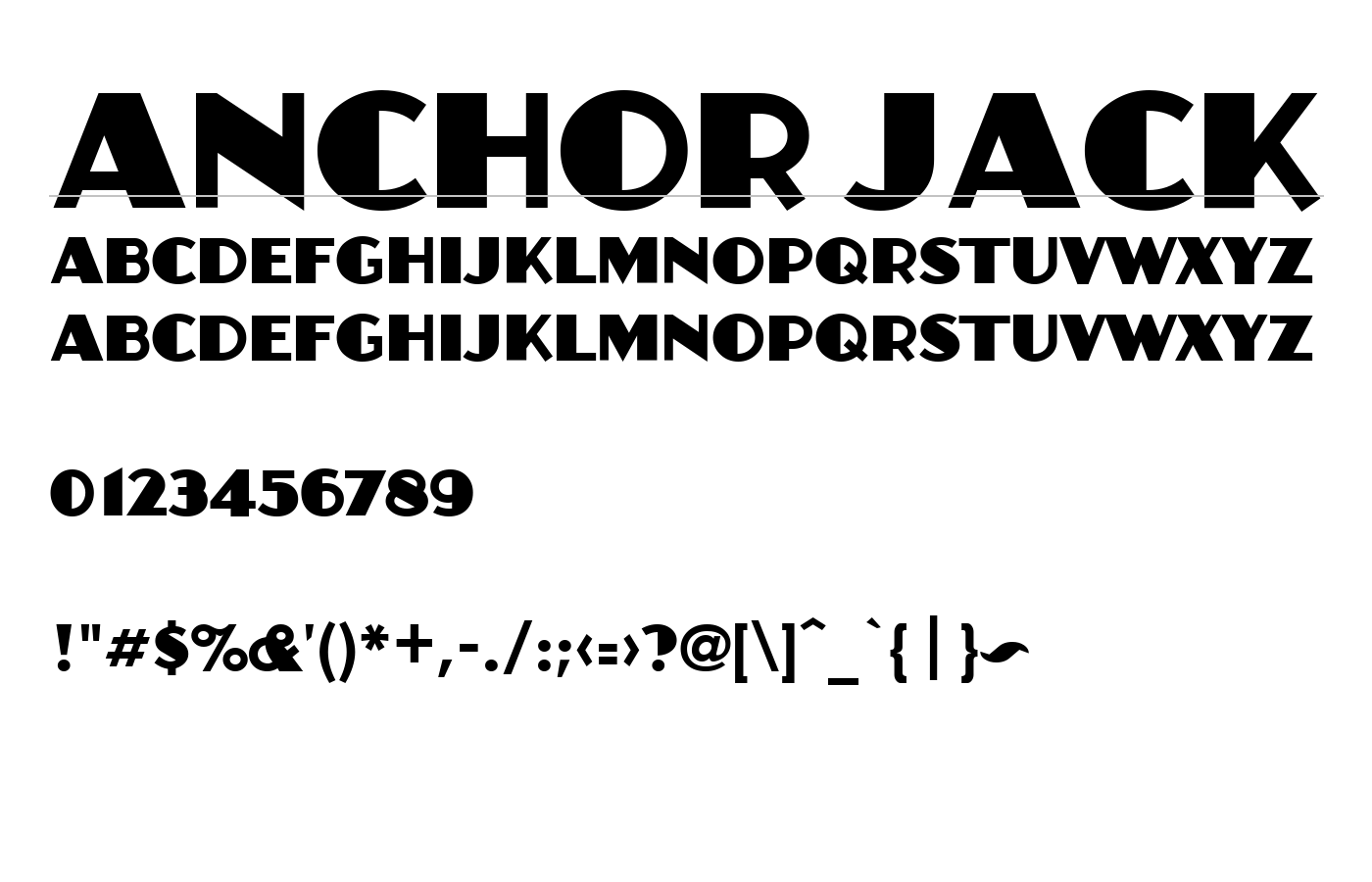 Anchor Jack Font preview