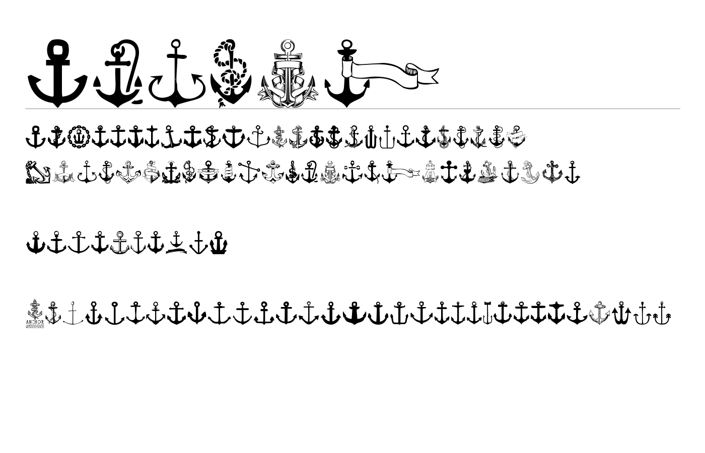 Anchor Font preview