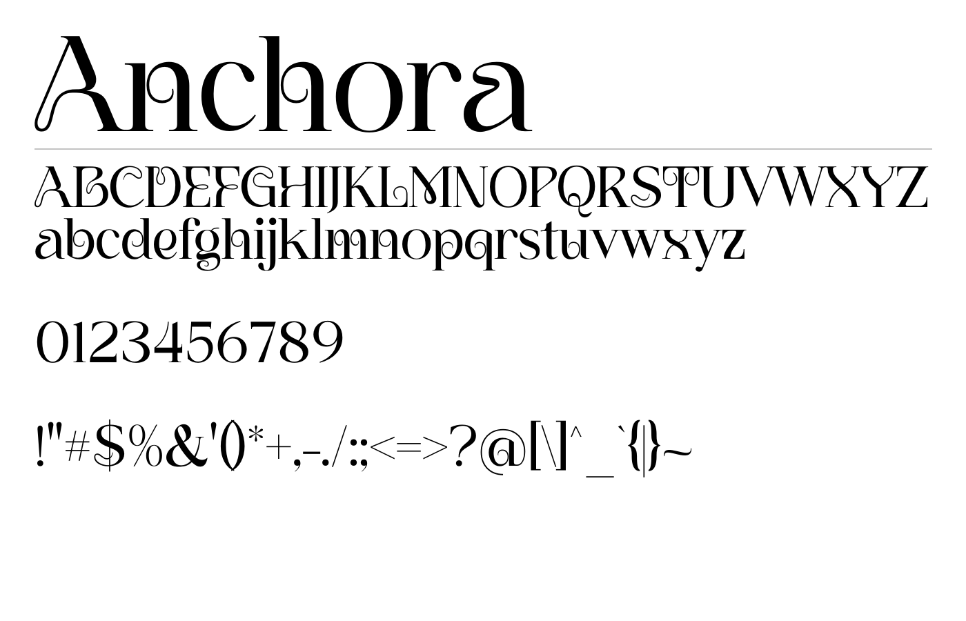 Anchora Font preview