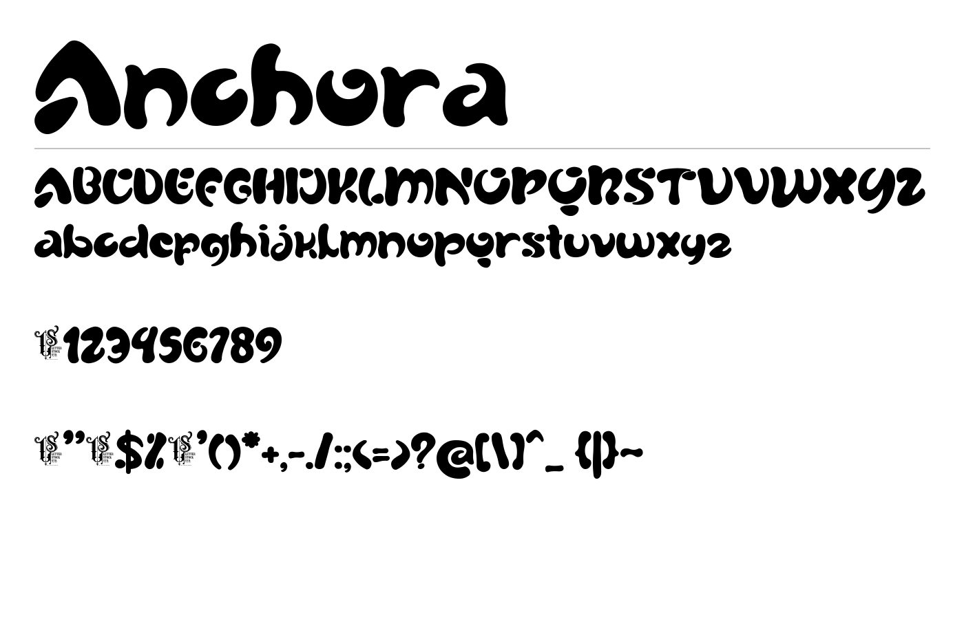 Anchora Font preview